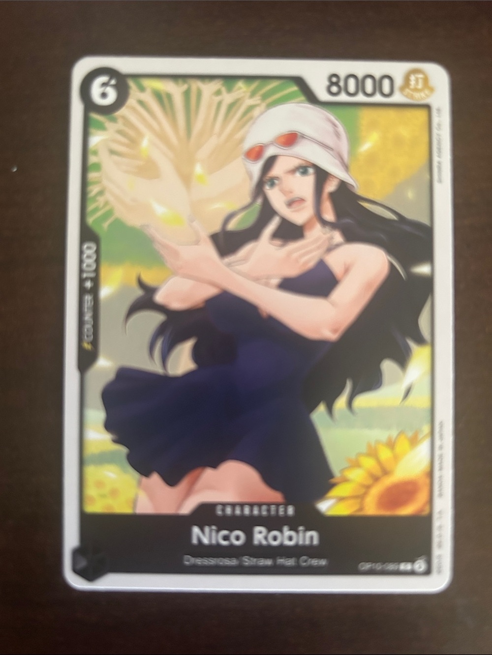 Onepiece Nico Robin Trading Card - White, Black, Yellow